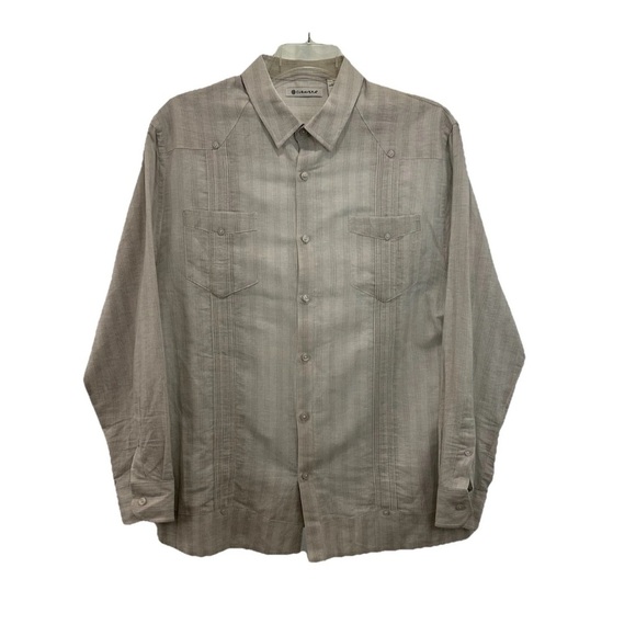 Cubavera Men's Light Tan Casual Shirt - Picture 1 of 9